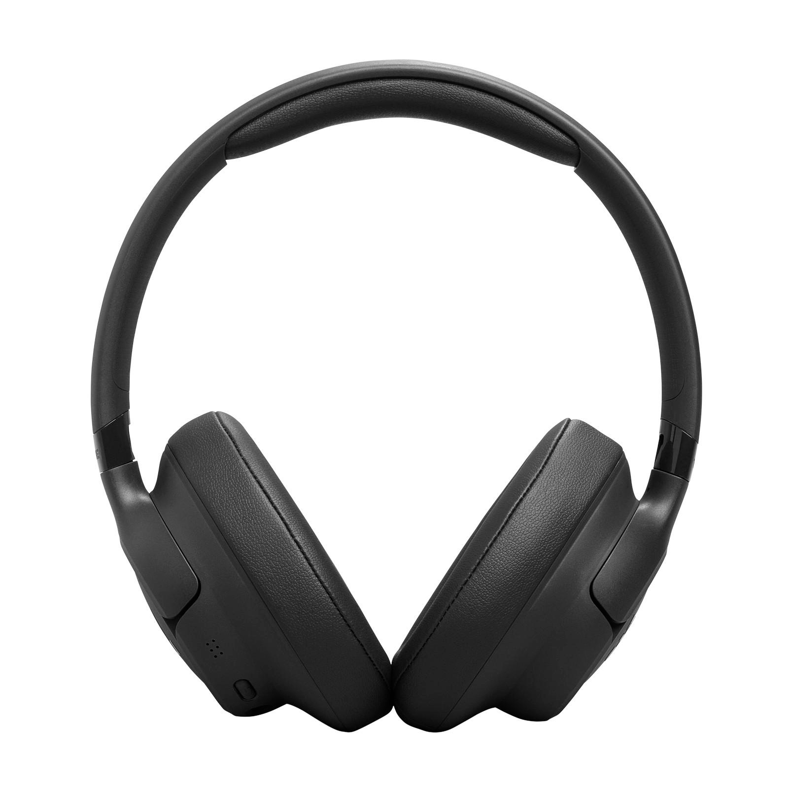 Schwarze Over-Ear-Kopfhörer auf weißem Hintergrund. Die Kopfhörer sind zentriert, Ohrmuscheln und Kopfbügel zeigend.