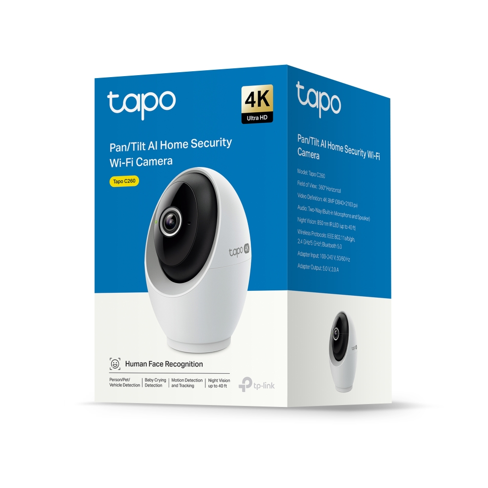 Cámara de vigilancia IP | TP-Link Tapo C260, 4K 8MP, Función de