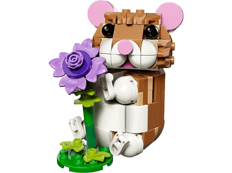 Lego Creator 3in1 31376 Schattige Hamster Met Bloem Bouwstenen afbeelding
