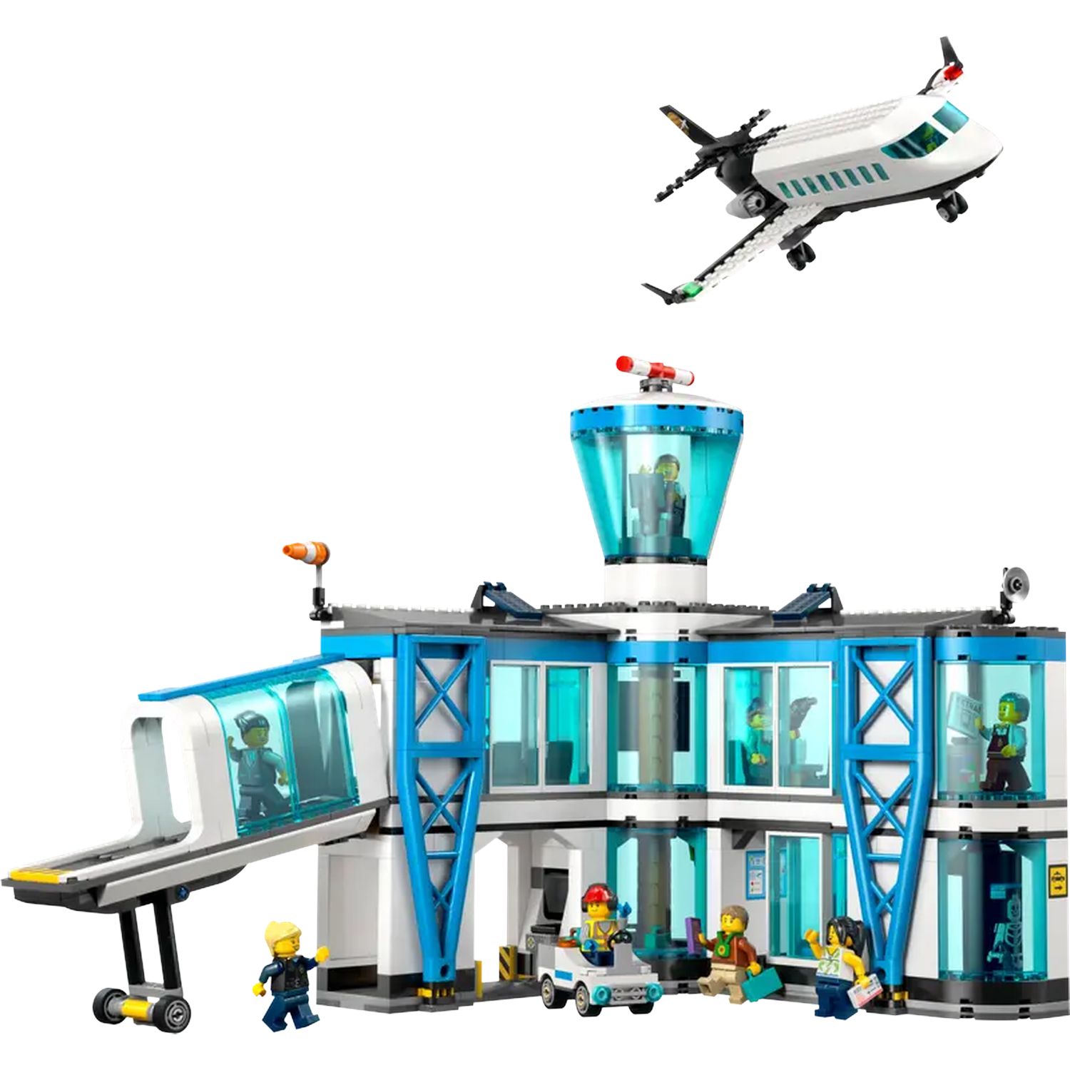 Lego City 60502 Luchthaven Met Vliegtuig Bouwstenen afbeelding