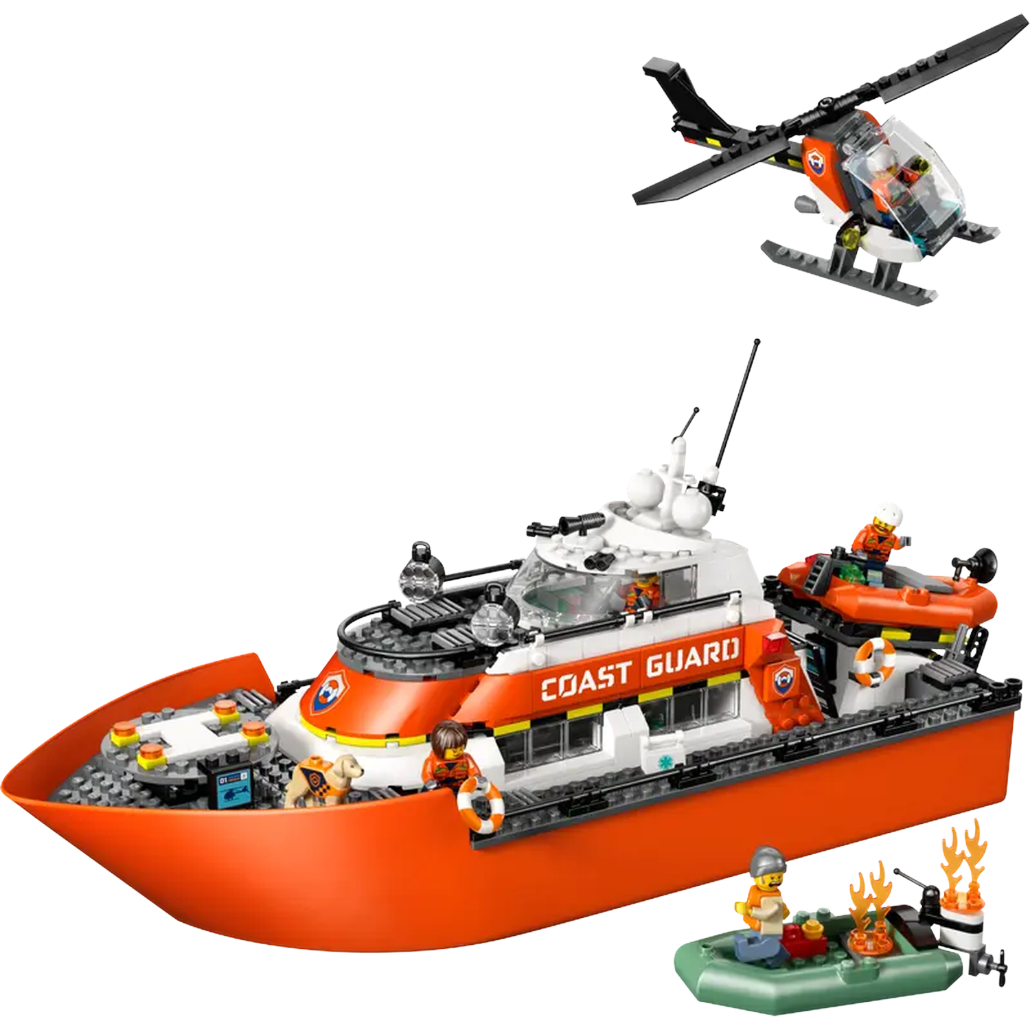 Lego City 60504 Kustwacht Boot Met Helikopter Bouwstenen