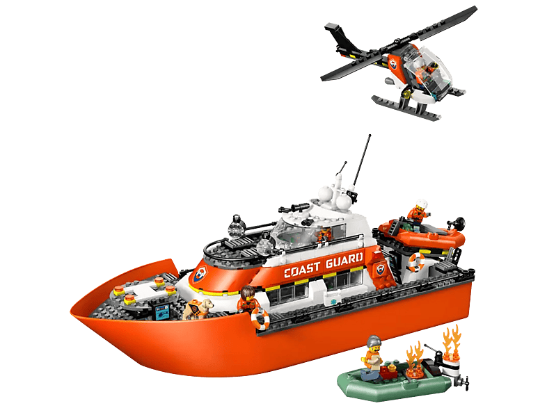 Lego City 60504 Kustwacht Boot Met Helikopter Bouwstenen