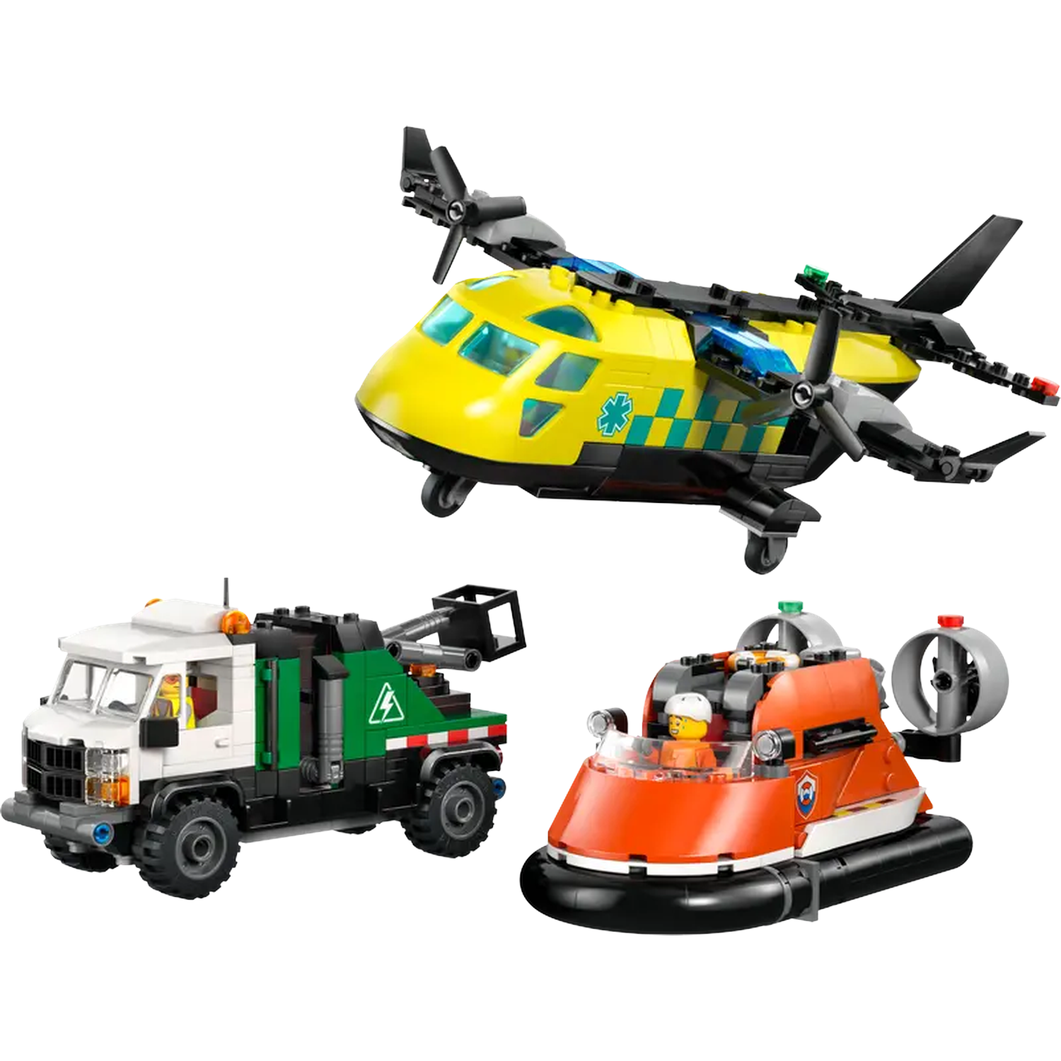 Lego City 60505 Vliegtuig Wagen Hovercraft Bouwstenen