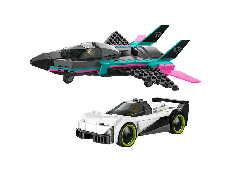 LEGO City L'avion à réaction contre la voiture de sport
