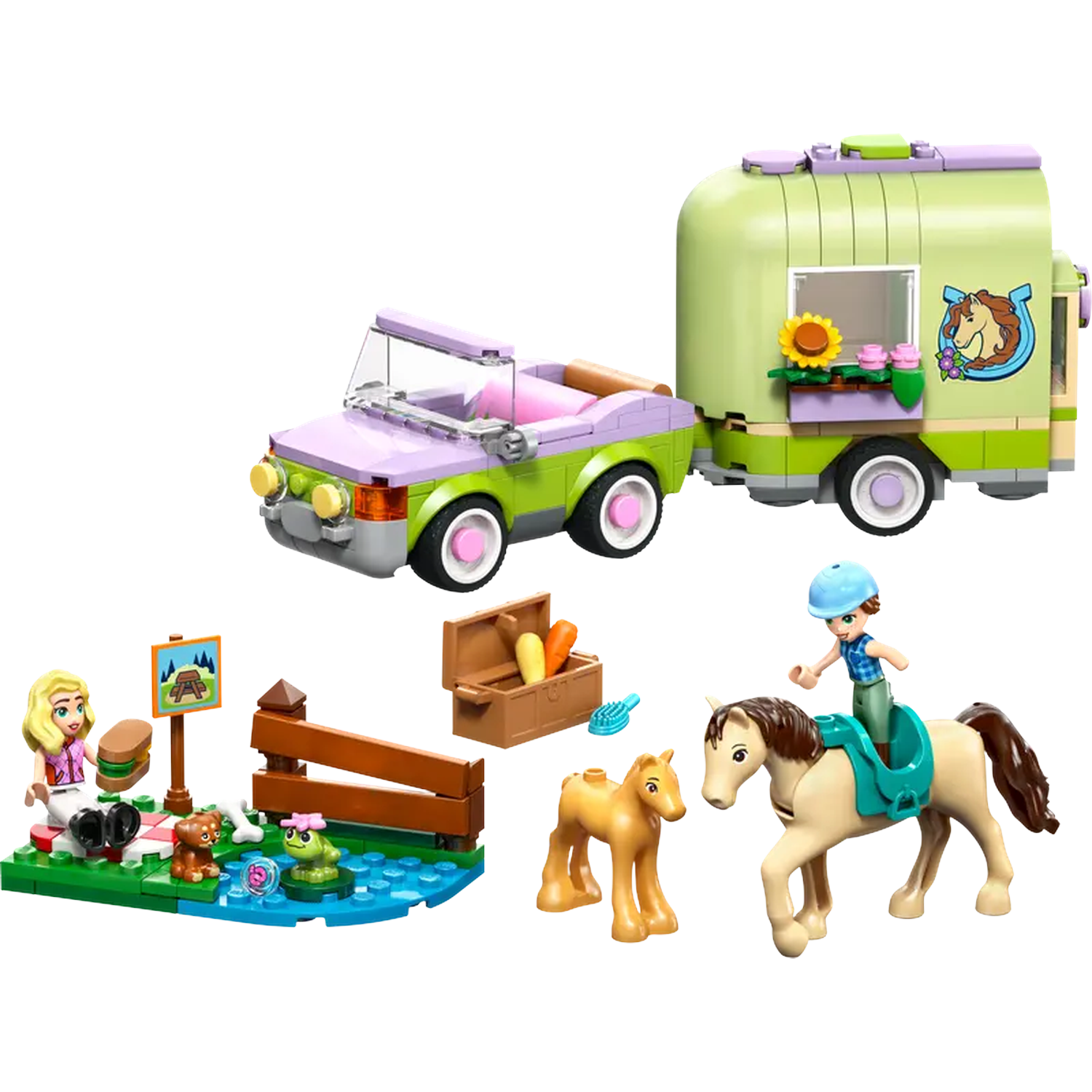 Lego Friends 42695 Trailer Met Paard En Veulen Bouwstenen