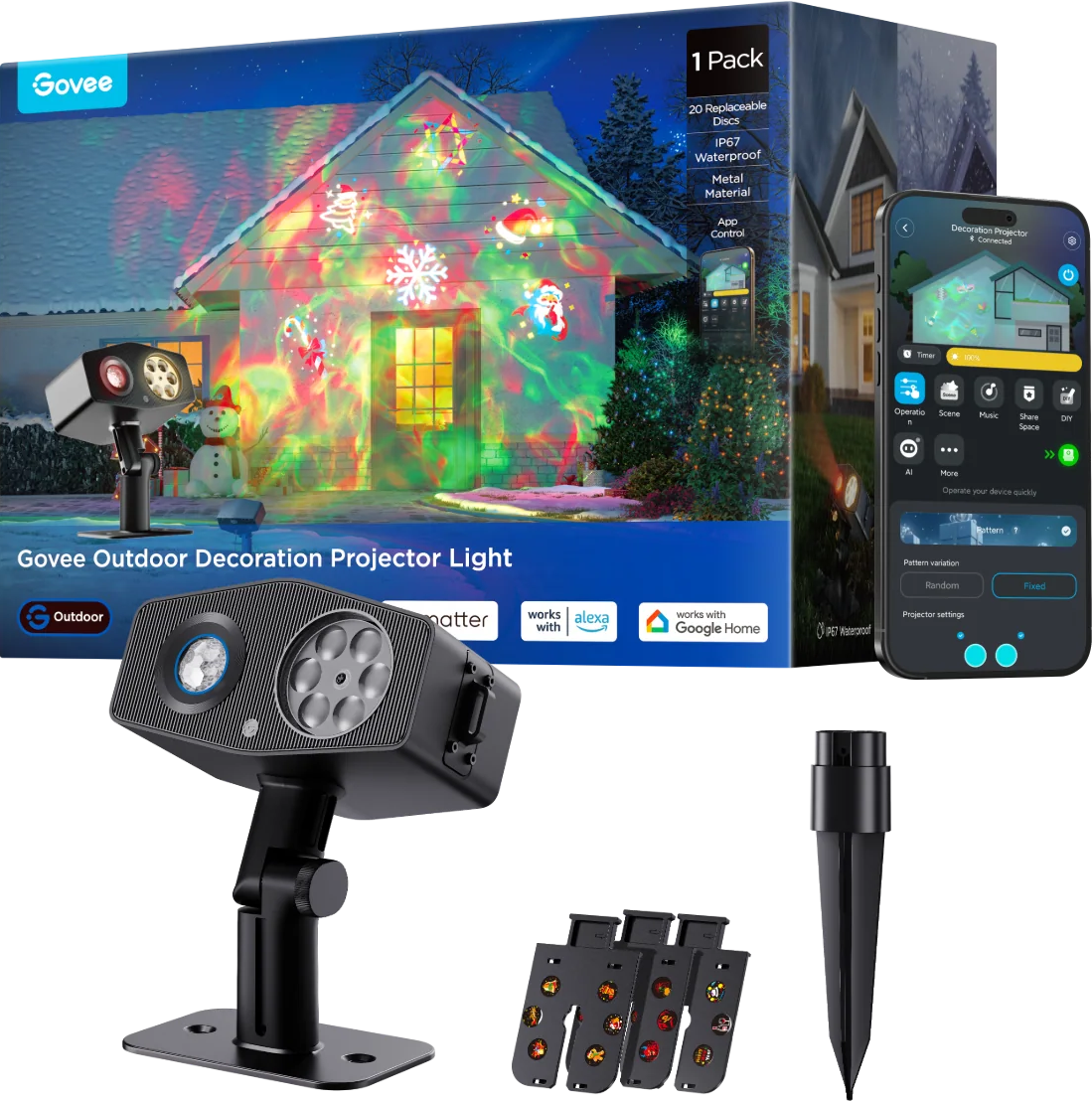 GOVEE Kültéri ünnepi projektorfény (H7071311)