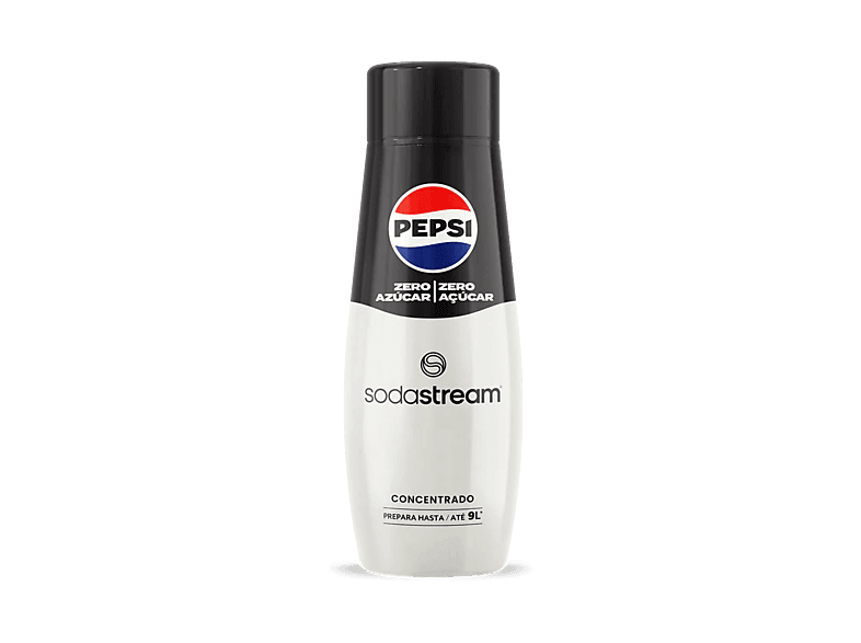 Concentrado para máquina gasificadora - SodaStream Pepsi Zero, 440ml, Prepara hasta 9 litros de agua con gas saborizada