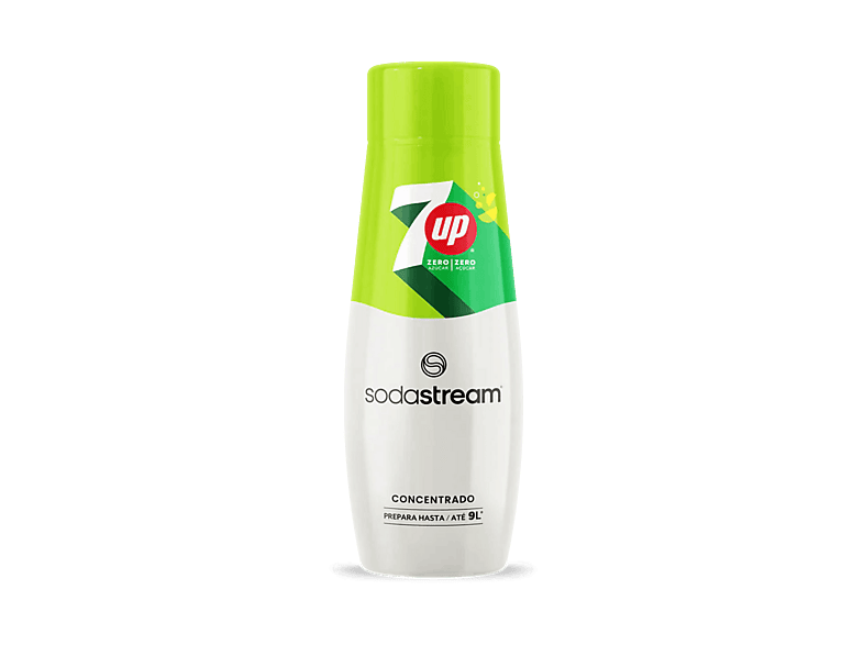 Concentrado para máquina gasificadora - SodaStream 7Up Zero, 440ml, Prepara hasta 9 litros de agua con gas saborizada