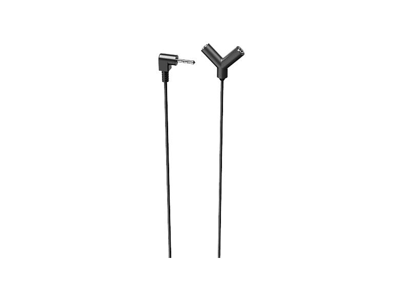 Cable audio - ISY IAU-1010, 3.5 mm jack out, 12 cm de Longitud, Negro