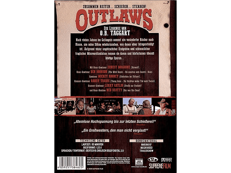Outlaws: Die Legende von O.B.Taggart DVD
