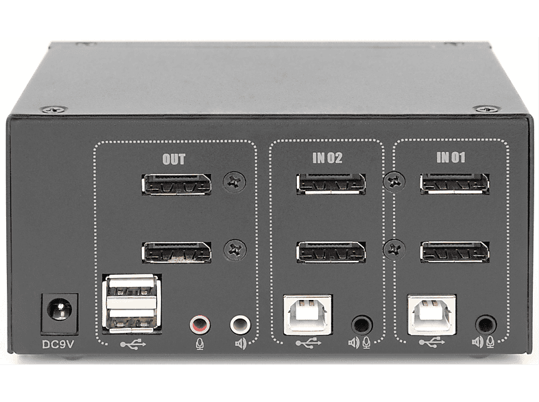 DIGITUS KVM-Switch, mit 2 Port, 4K; KVM-Switch----KVM-Switch — Foto 2 von 2