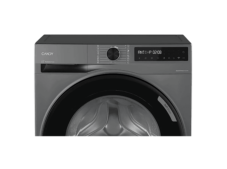 Lavadora carga frontal - Candy BR 48SBL6G-S, 8 kg, 1400 rpm, 16 Programas, Inverter, Libre Instalación, WiFi y Bluetooth, Plata – imagen 2