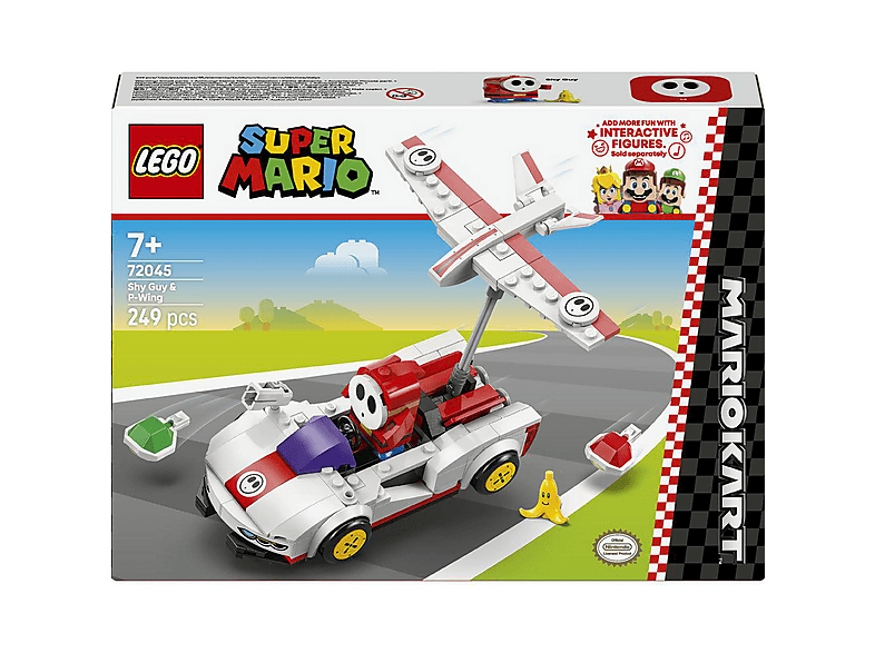 LEGO Super Mario 72045 Kart – Shy Guy & Flügel-Raser Bausatz, Mehrfarbig