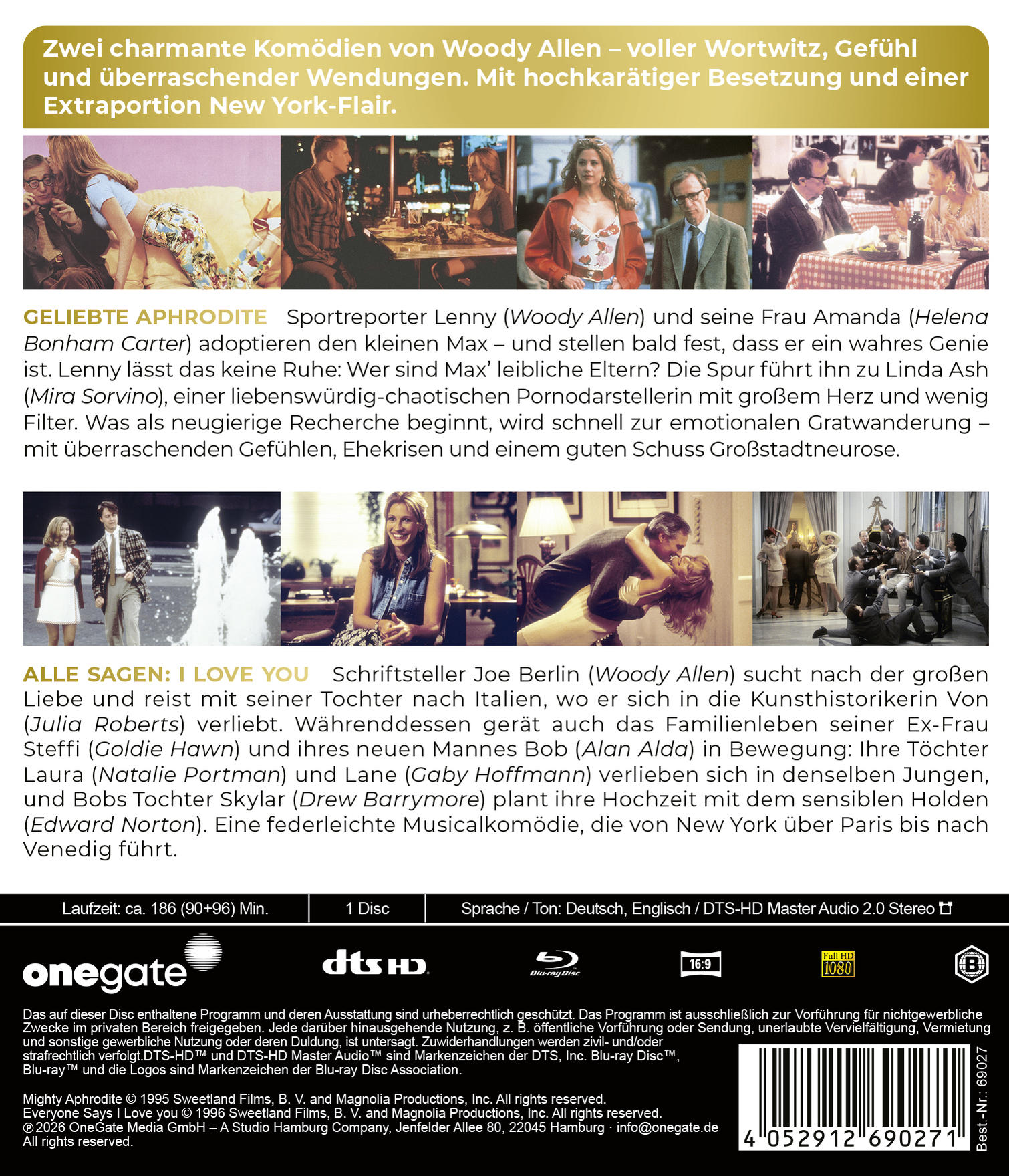 Blu-ray-Disc-Cover mit Filmszenen, Text auf Deutsch. Enthält Filmtitel und Schauspieler. Full HD 1080 Logo.
