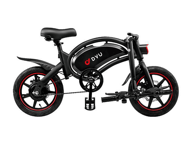 DYU D3S E-Bike 36V Klapprad Kompakt-/Faltrad (Laufradgröße: 14 Zoll, Erwachsene-Rad, 360 Wh, Schwarz (Black))