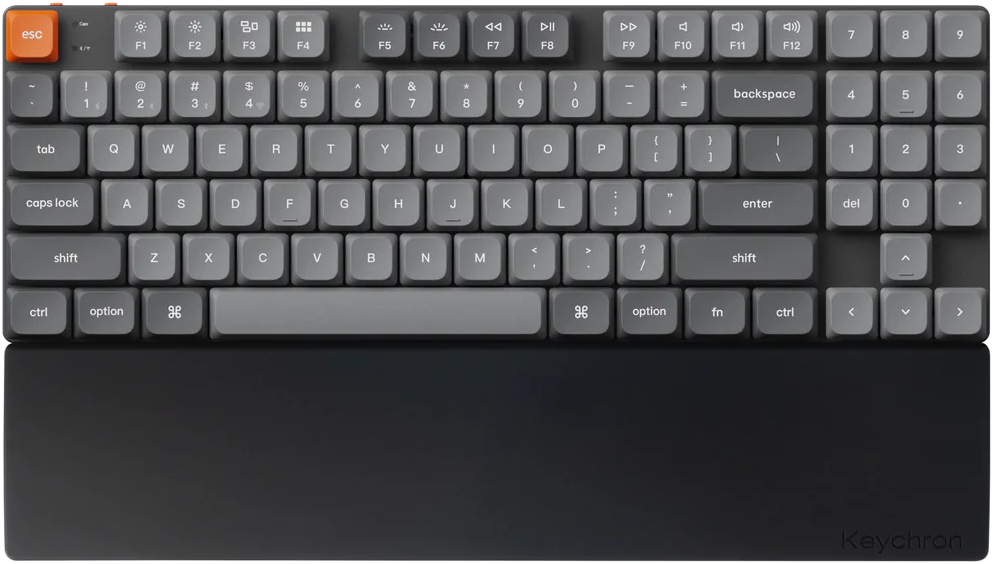 KEYCHRON Szilikon csuklótámasz, K1, K1 SE, Pro, Max, K13 Max modellekhez, fekete (PR59)