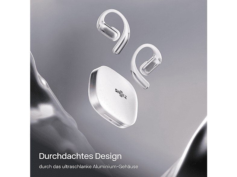 Shokz OpenFit Pro, Open-ear Kopfhörer, Weiß — Foto 3 von 5