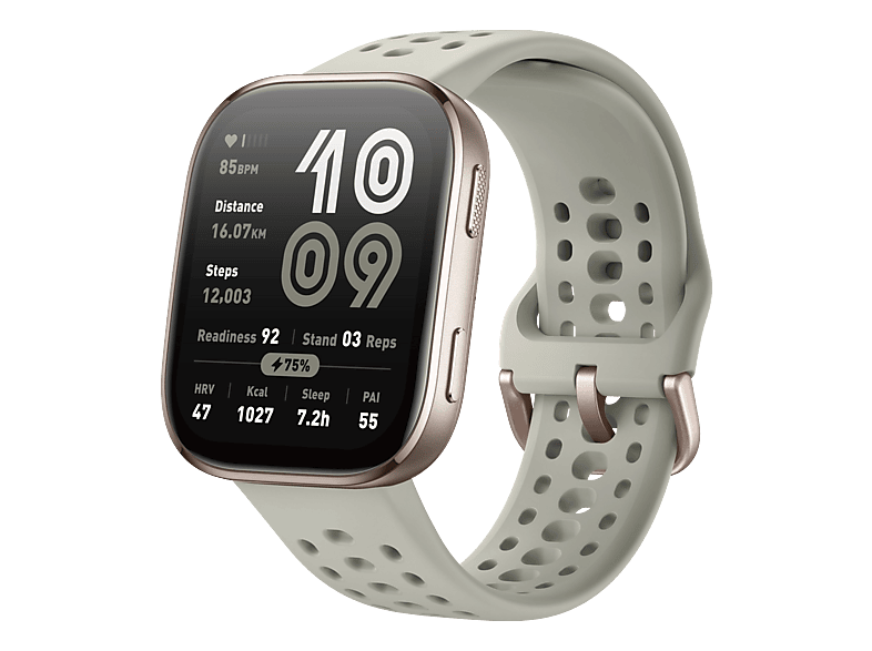 AMAZFIT Bip 6 Smartwatch Rahmen: Aluminiumlegierung, Gehäuse: Faserverstärkter Kunststoff Silikon, 130-195 mm, Stone