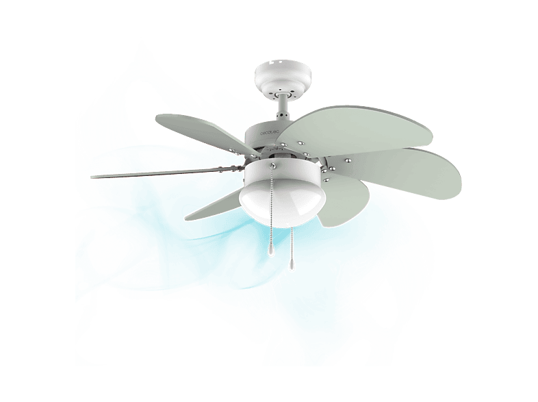 Ventilador de techo - Cecotec EnergySilence Aero 3600, 50 W, 92 cm (36"), 6 aspas reversibles, Modo invierno/verano, Vision Mint