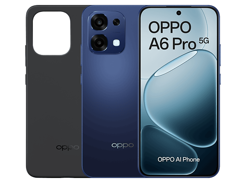 OPPO A6 Pro 5G, Stellar Black, 256GB, 8GB RAM, 6.57 AMOLED, Mediatek Dimensity 6300 (6nm), 6.500mAh, IP69, Pantalla AMOLED 120 Hz