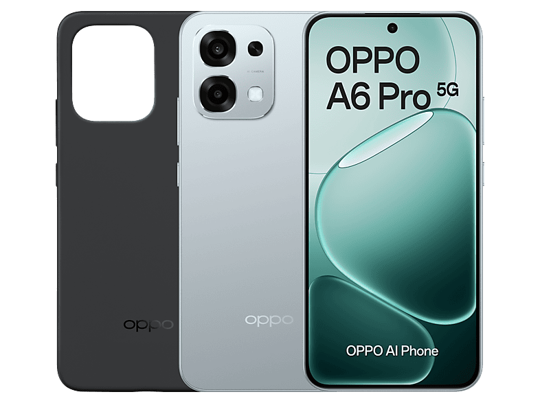 OPPO A6 Pro 5G, Lunar Titanium, 256GB, 8GB RAM, 6.57 AMOLED, Mediatek Dimensity 6300 (6nm), 6.500mAh, IP69, Pantalla AMOLED 120 Hz