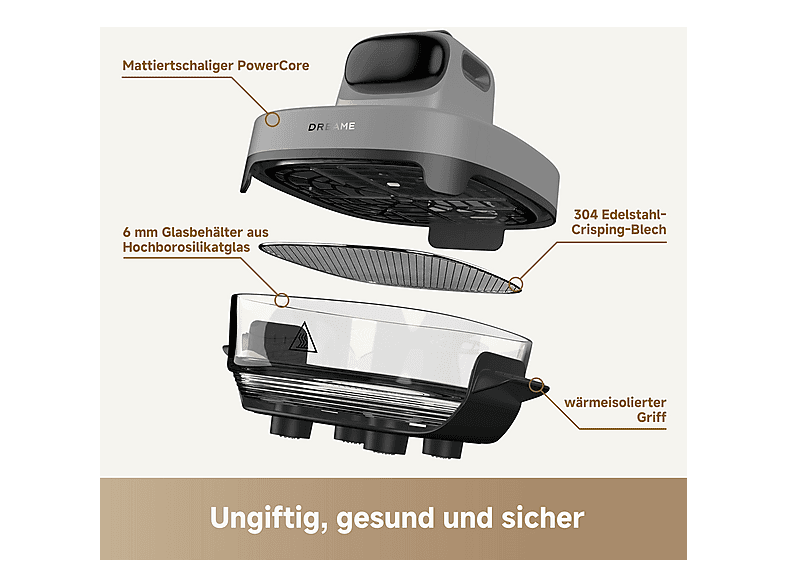 DREAME PT60 Tasti Heißluftfritteuse