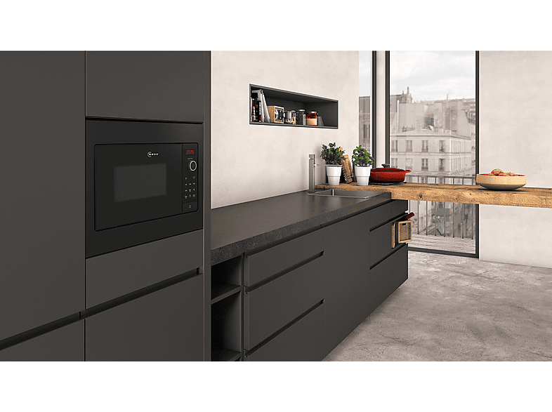Neff HLAWG25S3 Mikrowelle (800 Watt, Einbaugerät, 20 l, Schwarz) — Foto 2 von 3