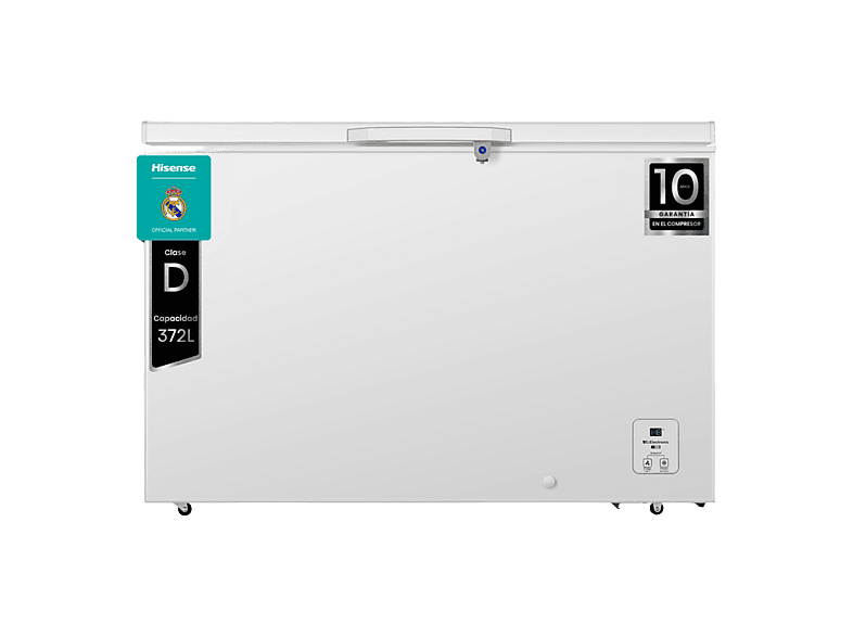 Congelador horizontal - Hisense FT484D4AWLYD, 372 l, 85.8 cm, Convertible a frigo, Autonomía 135 hs, Blanco