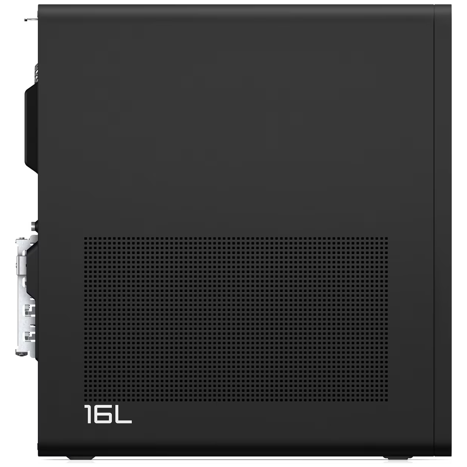Black computer case with ventilation grille and "16L" branding.