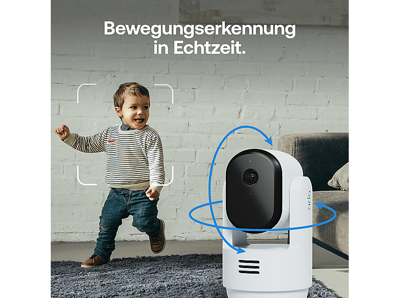 Arlo Essential 3 2K PTZ, Netzwerkkamera (für Innen, Nachtsichtfunktion, Netzbetrieb, 2K, Weiss) — Foto 2 von 5