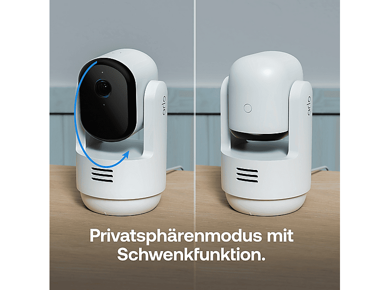 Arlo Essential 3 2K PTZ, Netzwerkkamera (für Innen, Nachtsichtfunktion, Netzbetrieb, 2K, Weiss) — Foto 3 von 5