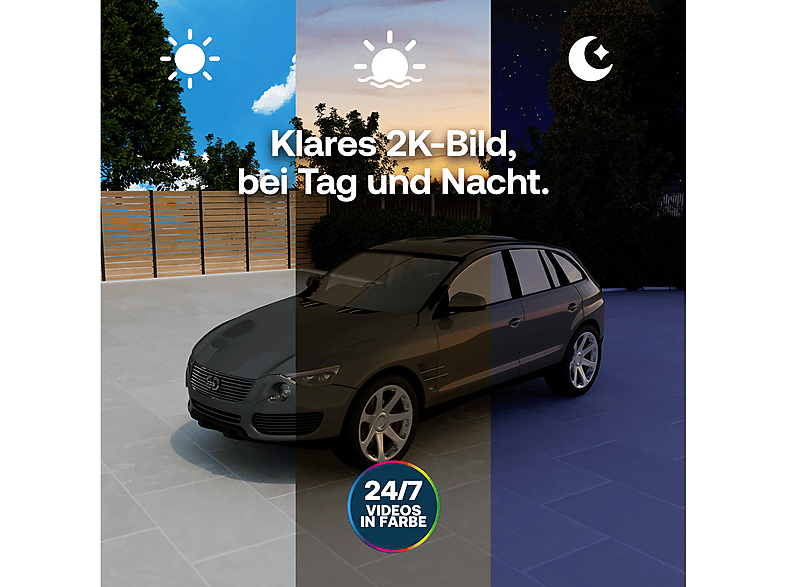 Arlo Essential 3 2K, Netzwerkkamera (für Außen, Nachtsichtfunktion, Akkubetrieb, Neigbar, Schwenkbar, 2K, Weiss) — Foto 2 von 5
