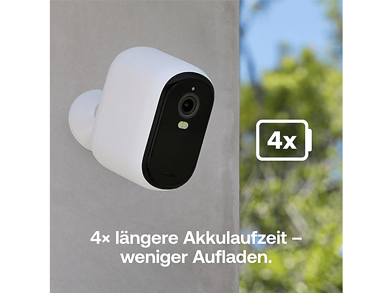 Arlo Essential 3 XL 2K, Netzwerkkamera (für Außen, Nachtsichtfunktion, Akkubetrieb, Neigbar, Schwenkbar, 2K, Weiss) — Foto 2 von 5