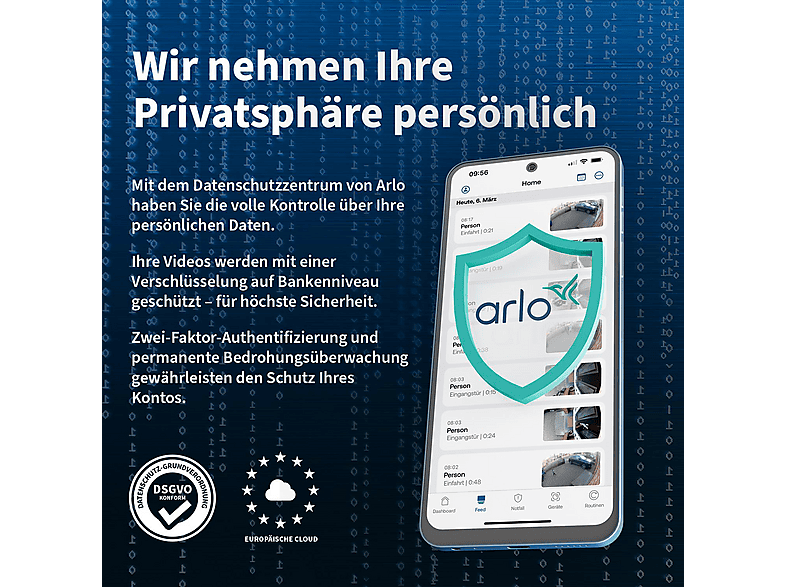 Arlo Essential 3 HD PTZ, Netzwerkkamera (für Außen, Nachtsichtfunktion, Netzbetrieb, Neigbar, Schwenkbar, 2K, Weiss) — Foto 5 von 5