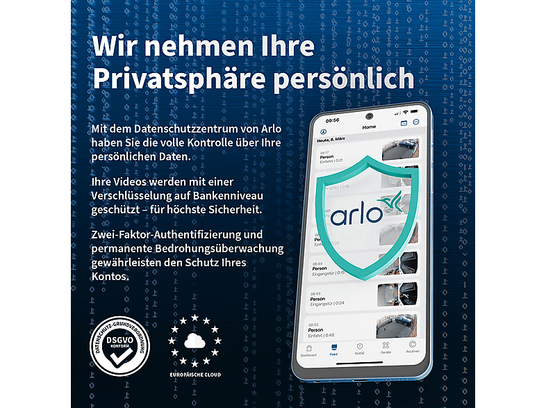 Arlo Essential 3 2K, Netzwerkkamera + Solarpanel (für Außen, Nachtsichtfunktion, Akkubetrieb, Neigbar, Schwenkbar, 2K, Weiss) — Foto 5 von 5