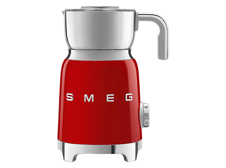 Smeg MFF11RDEU Retro Style Milchaufschäumer (Rot, 500 Watt, 6 l)