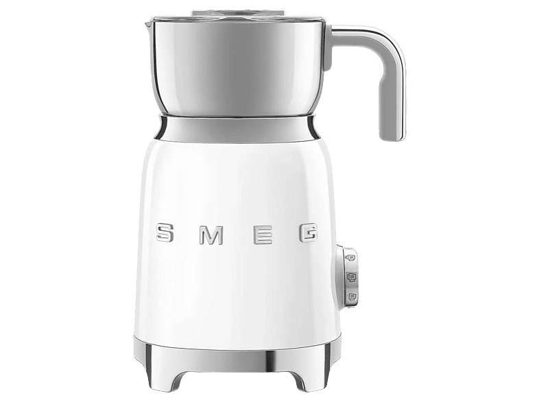 Smeg MFF11WHEU Retro Style Milchaufschäumer (Weiß, 500 Watt, 6 l)