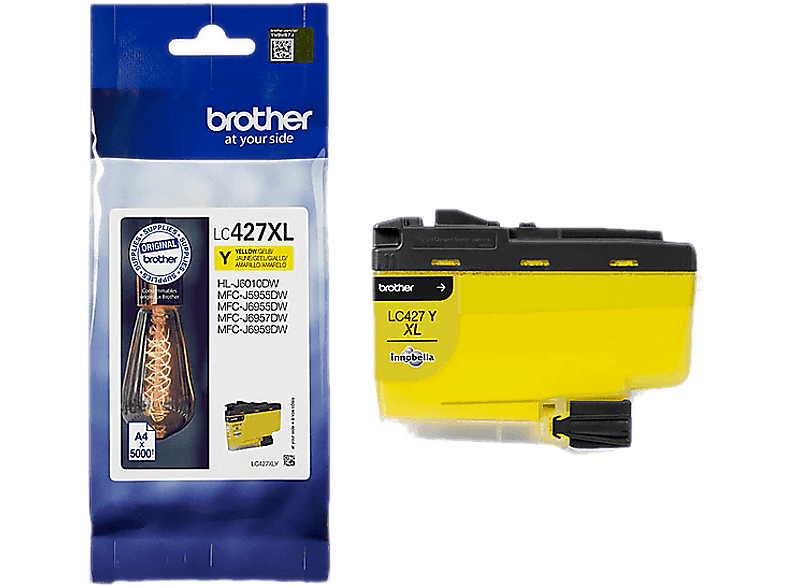 Brother LC-427XLY inktcartridge 1 stuk(s) Origineel Hoog (XL) rendement Geel