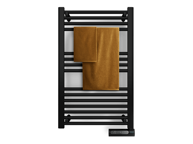 REACONDICIONADO Seminuevo Muy bueno Toallero eléctrico - Cecotec Ready Warm 9100 Smart Towel Black, 500W, IP24, Programador semanal, Pantalla LED
