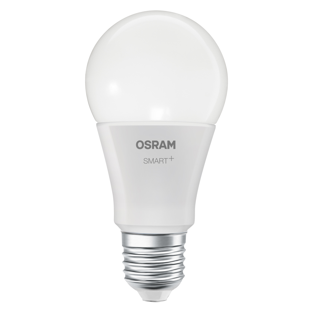 Fehér Osram Smart+ LED izzó E27-es foglalattal.