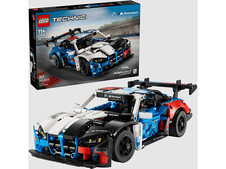 Lego Technic: 42226 BMW M4 GT3 evo Rennwagen (Ab 11 Jahren) Bausatz, Mehrfarbig