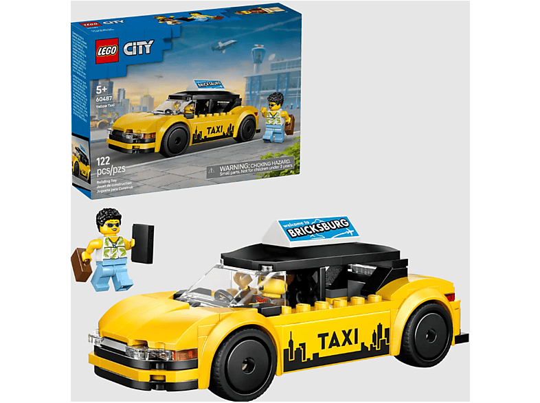 Lego City: 60487 Gelbes Taxi (Ab 5 Jahren) Bausatz, Mehrfarbig