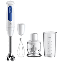 MediaMarkt BRAUN Multiquick 3 MQ30202M Staafmixer Wit / Blauw aanbieding