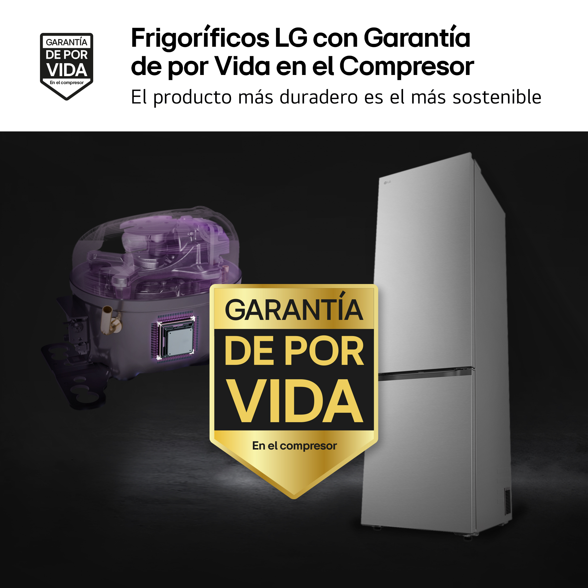 Frigoríficos LG con garantía de por vida en el compresor. El producto más duradero es el más sostenible