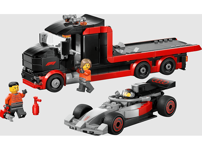Lego City: 60493 F1® Truck mit Audi F1® Rennwagen (ab 7 Jahren) Bausatz, Mehrfarbig