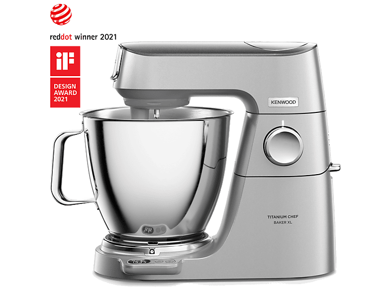 Kenwood KVL 85.004SI Titanium Chef Baker XL Solo Küchenmaschine Silber (Rührschüsselkapazität: 7 l, 1200 Watt)