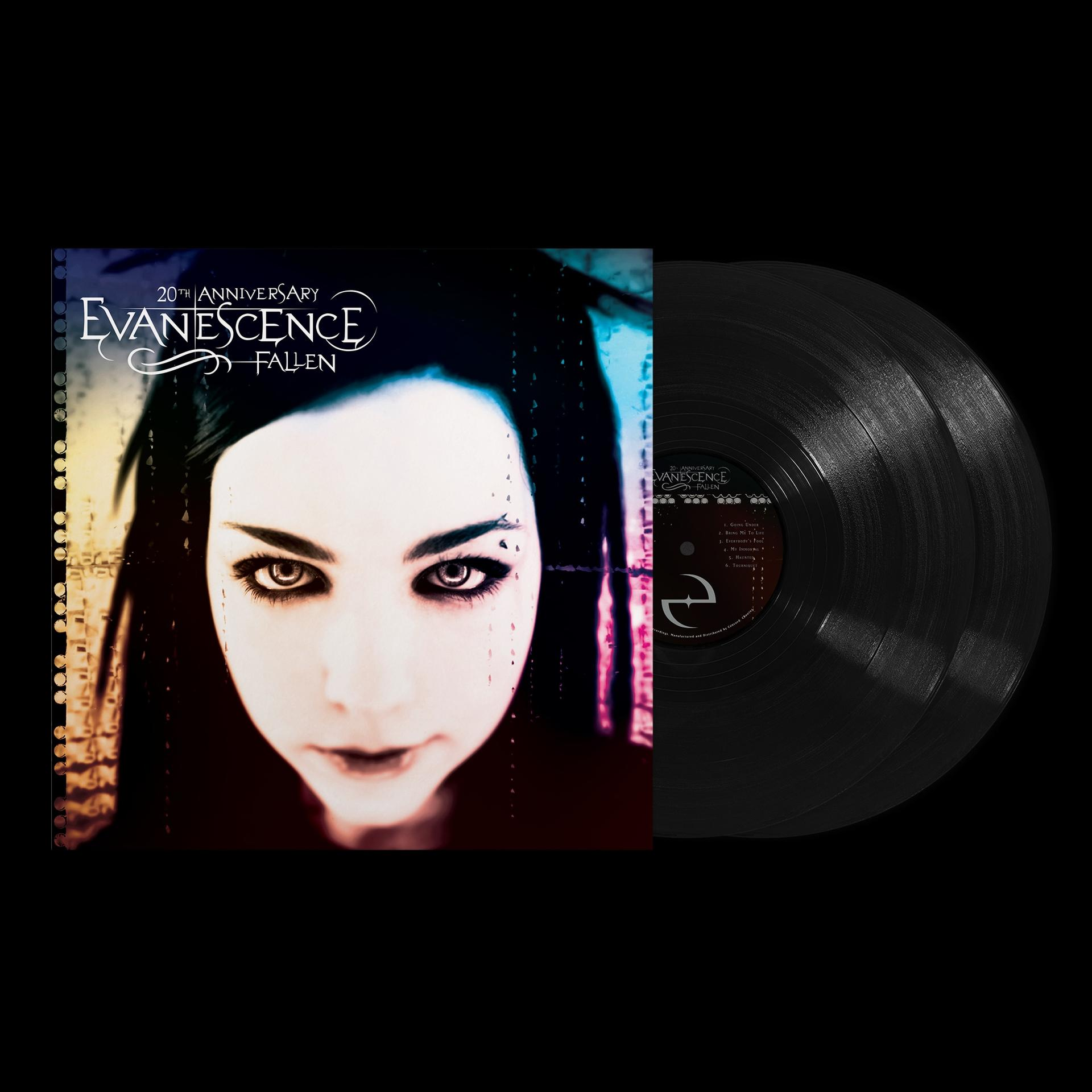 Evanescence Fallen 20. évfordulós bakelit lemezborító és bakelit lemezek.