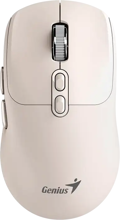 GENIUS NX-8080S BT vezeték nélküli optikai egér, max 1600 dpi, 7 gomb, BT+ 2,4GHz, Milk Tea (31030042404)