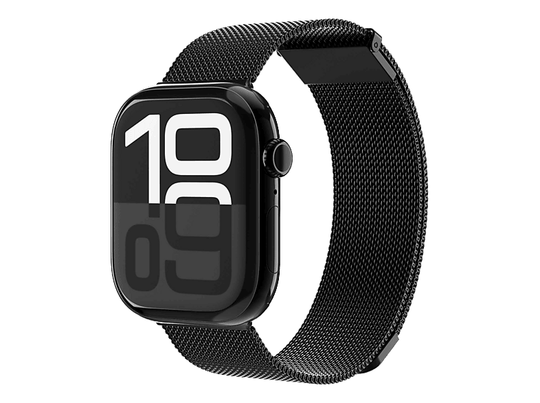 VONMÄHLEN Milanese Loop 2 (Watch 44/45/46/49 mm), Armband, Apple, Schwarz