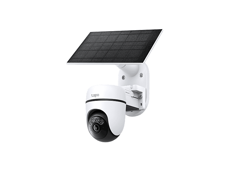 Cámara de vigilancia IP - TP-Link Tapo TC90 Kit, Panel Solar, DCI 2K, 3MP, Función visión nocturna, 360º, Exterior, Visión Nocturna a Color, Blanco